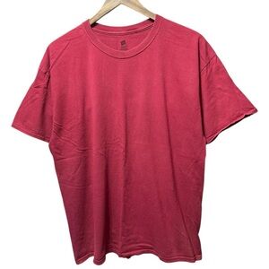 plain blank red Hanes comfort soft heavyweight short sleeve crewneck T-shirt tee